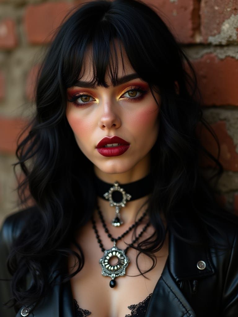 Ethereal Gothic Goddess with Dark Elegance