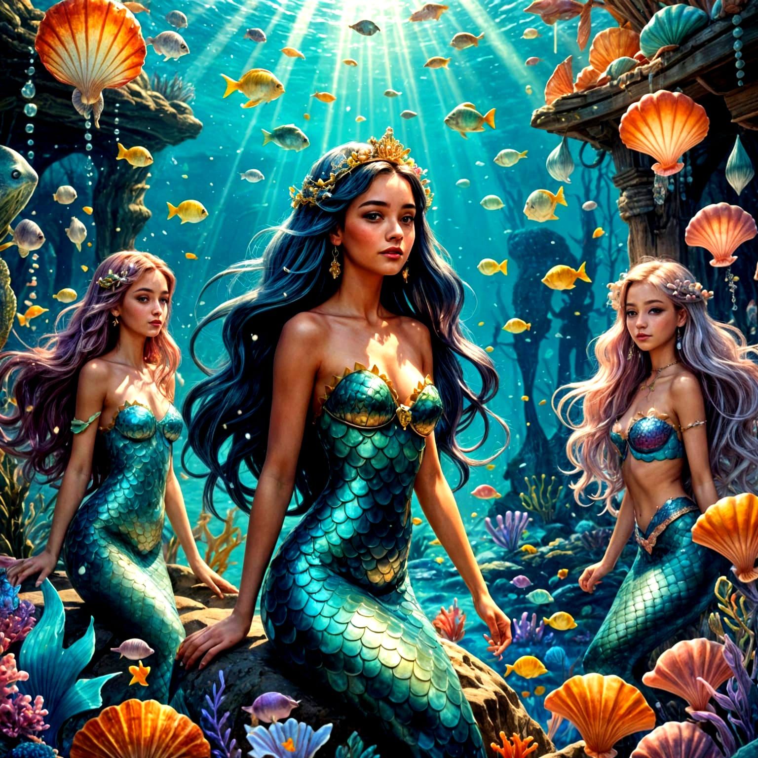 Sultry Mermaids Gather in Enchanted Underwater Convention