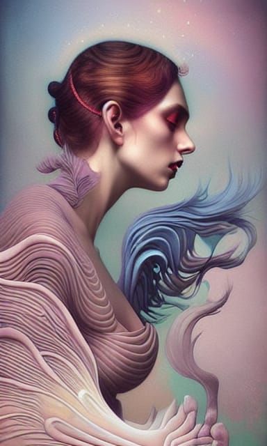 Retro Metallic Composition in Pastel Colors