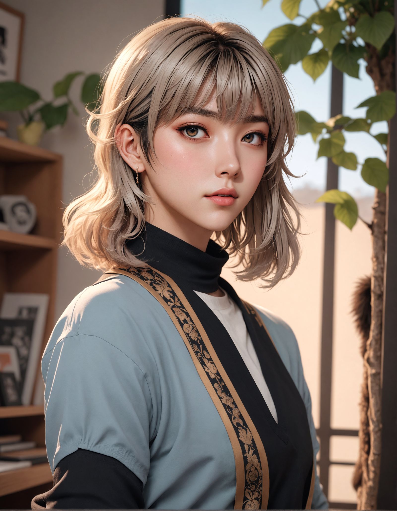 Bookworm Portrait in Waif Aesthetic