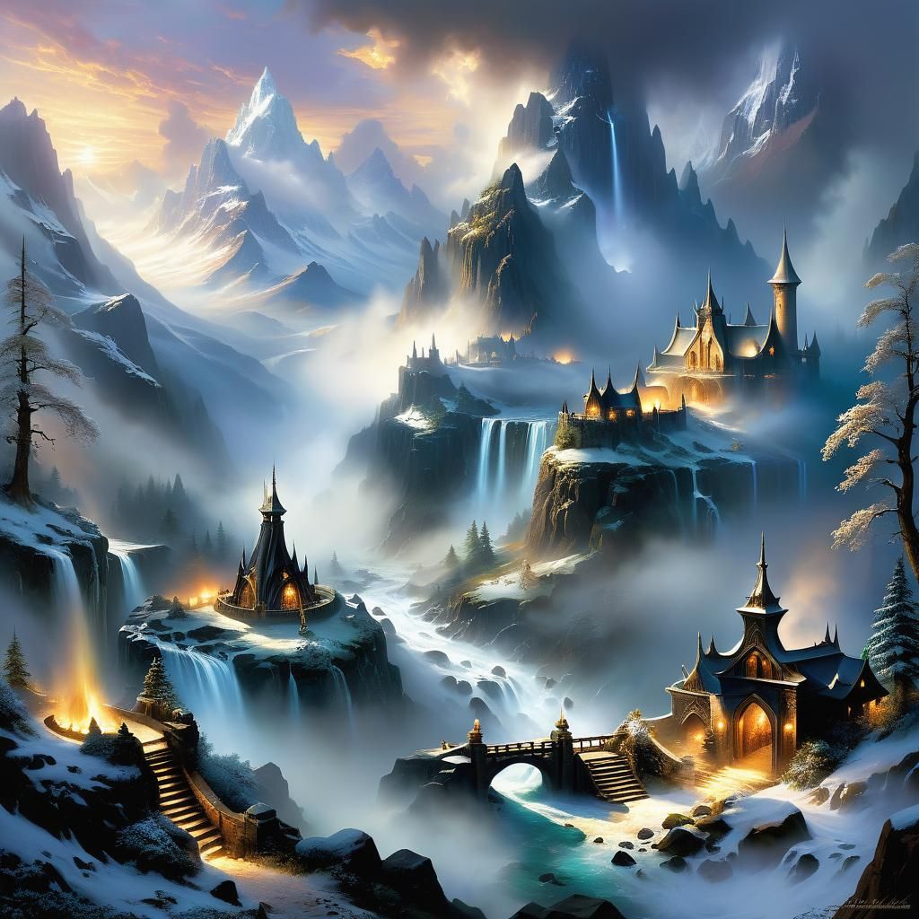 Enchanted Mythical Valhalla Illustration