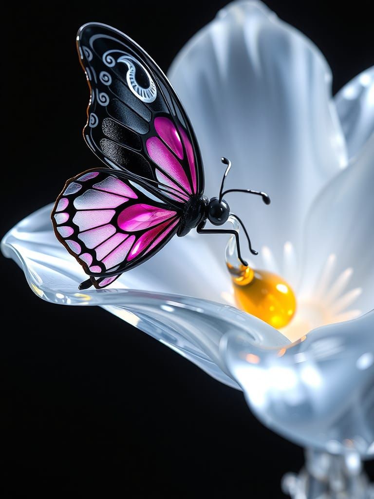 Crystal Butterfly in Ethereal Beauty