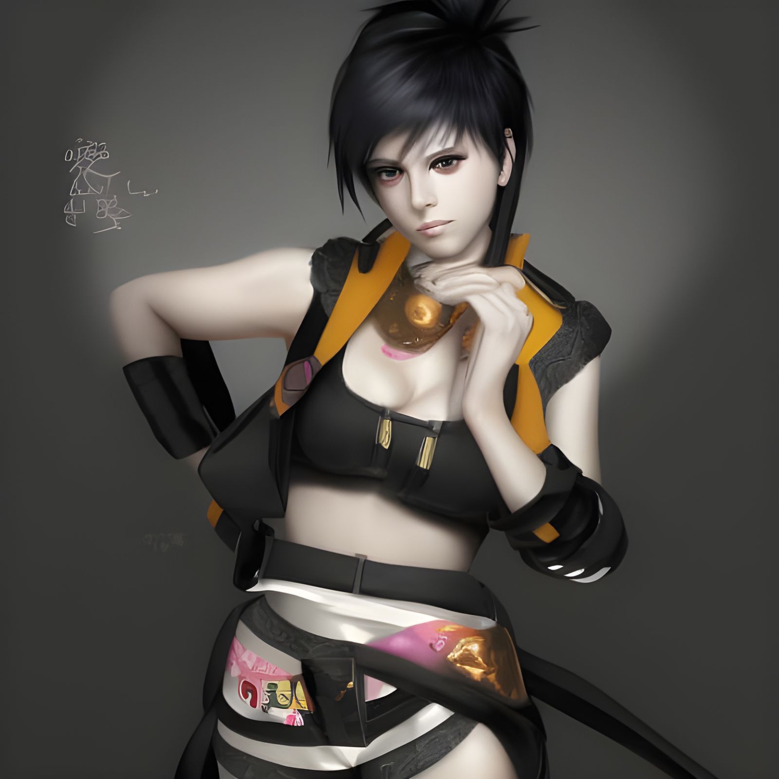 Joan Jett as Anime Waifu in Digital Painting