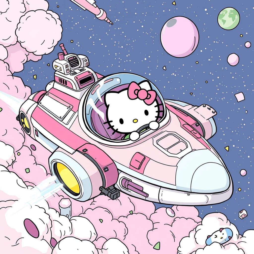 Hello Kitty spaceship