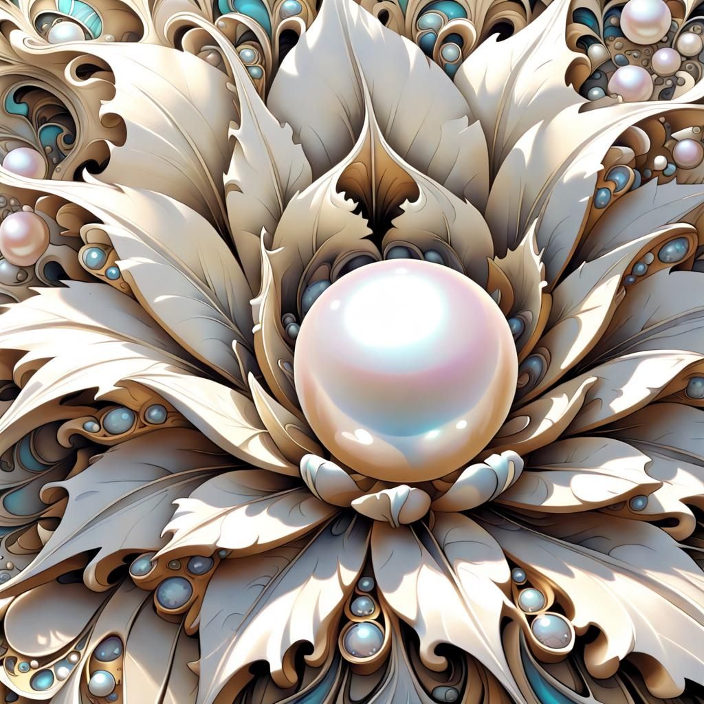 Exotic Fractal Graffiti with Pearl Shading