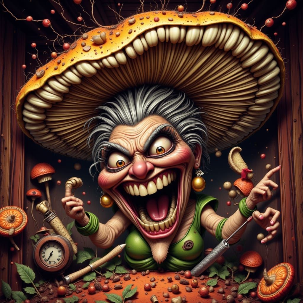 Angry Mushroom Flapper in Roaring Twenties