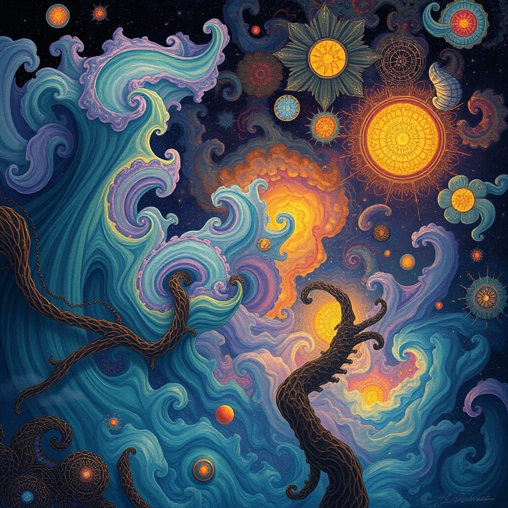 Ethereal Dreamscapes in Vibrant, Mystical Realms