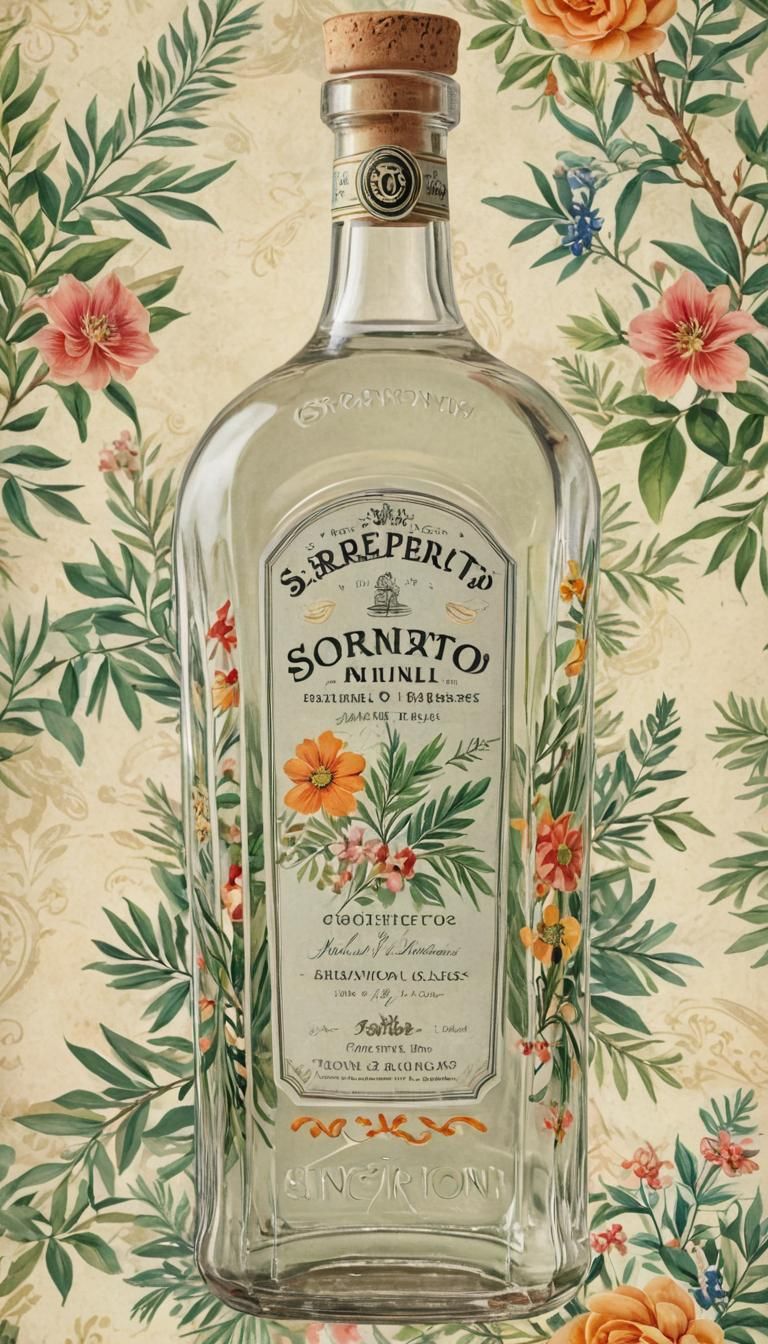Gin di Sorrento: Retro Advertising Art in 1950s Style