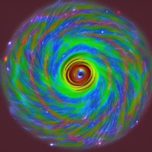 Rotating Spiral Galaxy of Light