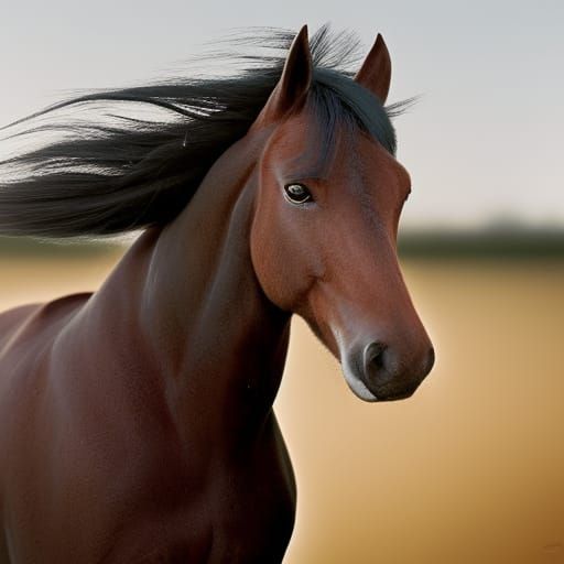 Pony Portrait in Field, Professional Photography Style