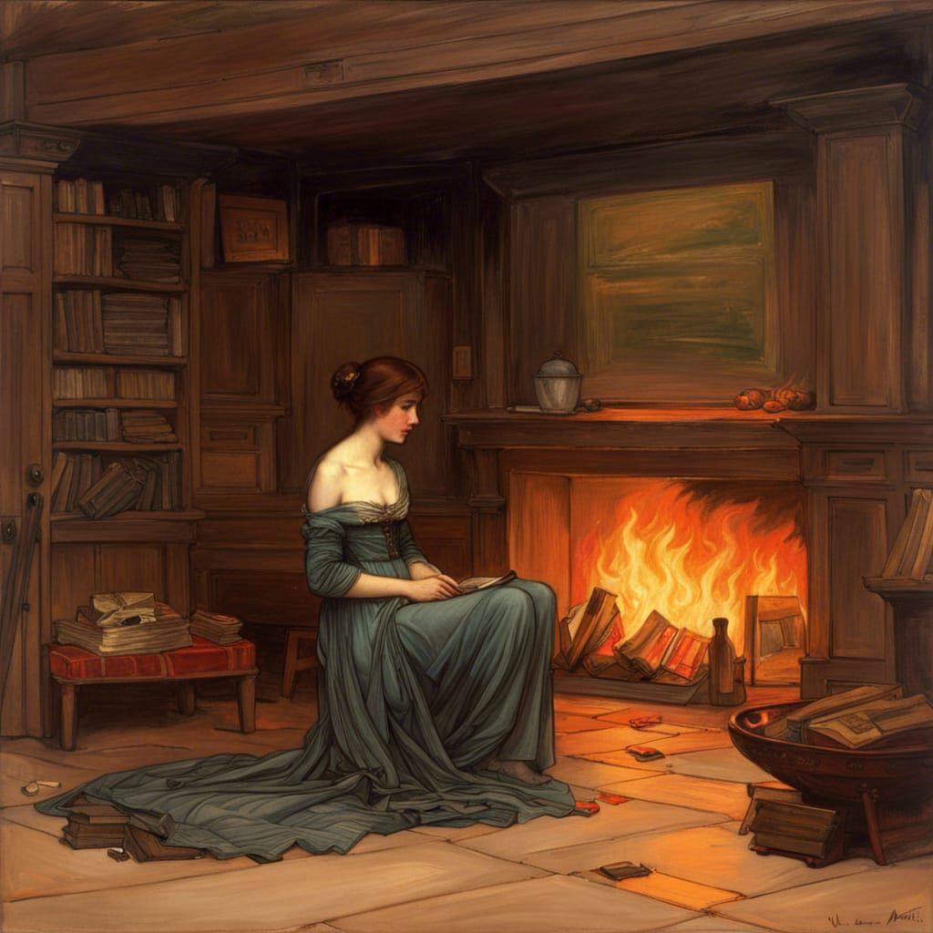 Ethereal Flame Illuminates a Beautiful Woman