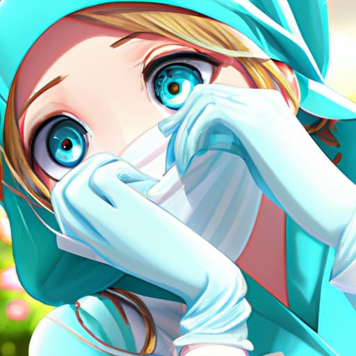 Surgical Nurse Illustration in Anime Style