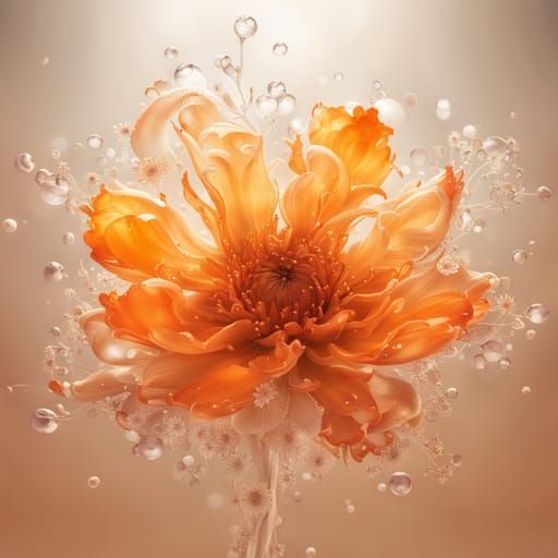 Vibrant Orange Created by AI