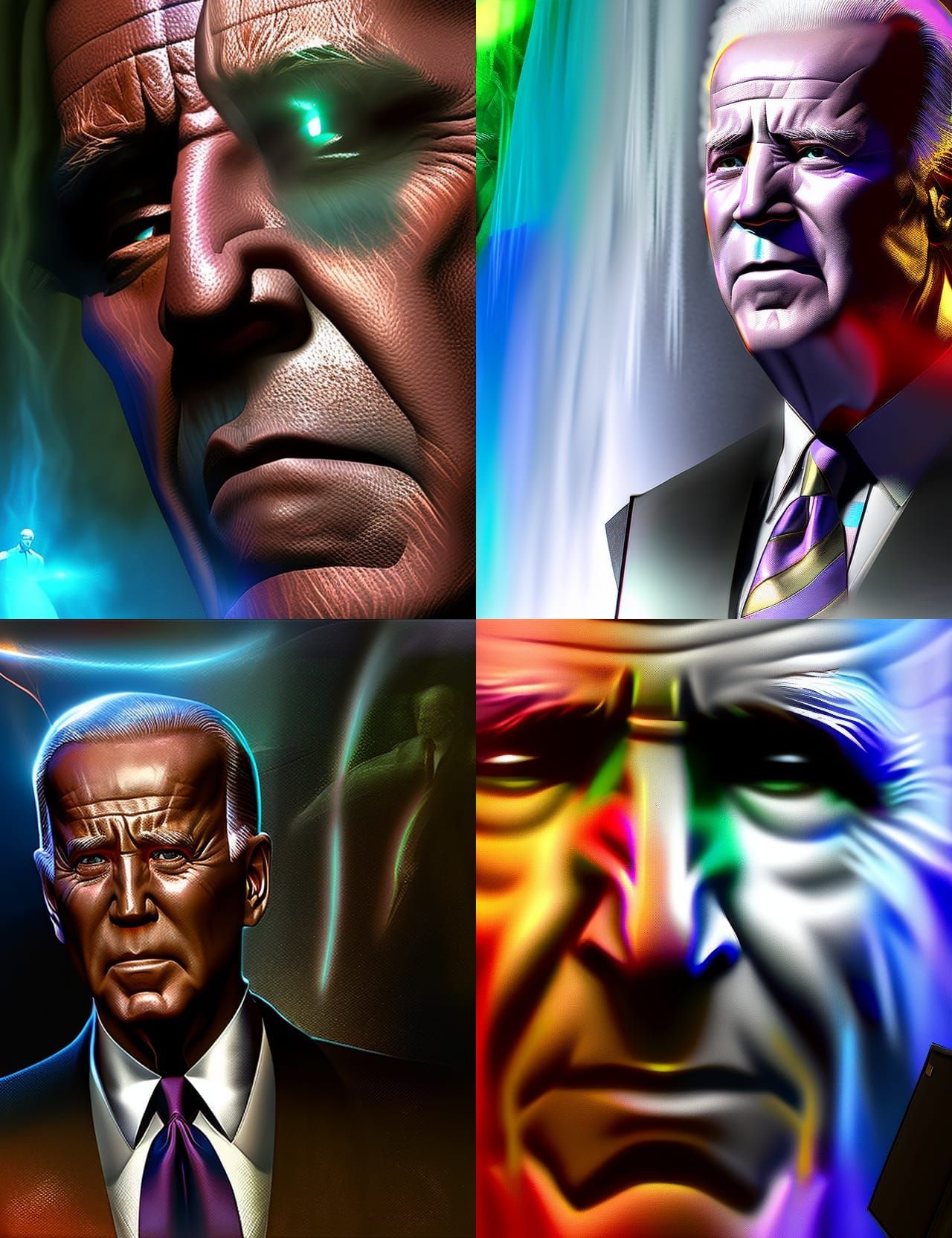 Joe Biden as Anti-Christ: Gothic Expressionist Digital Art