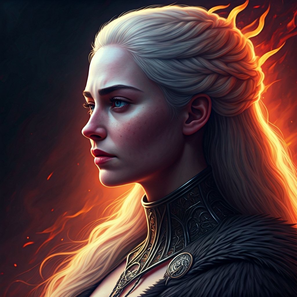 Goddess of Ice and Fire in Hyperrealistic Splash Art Style