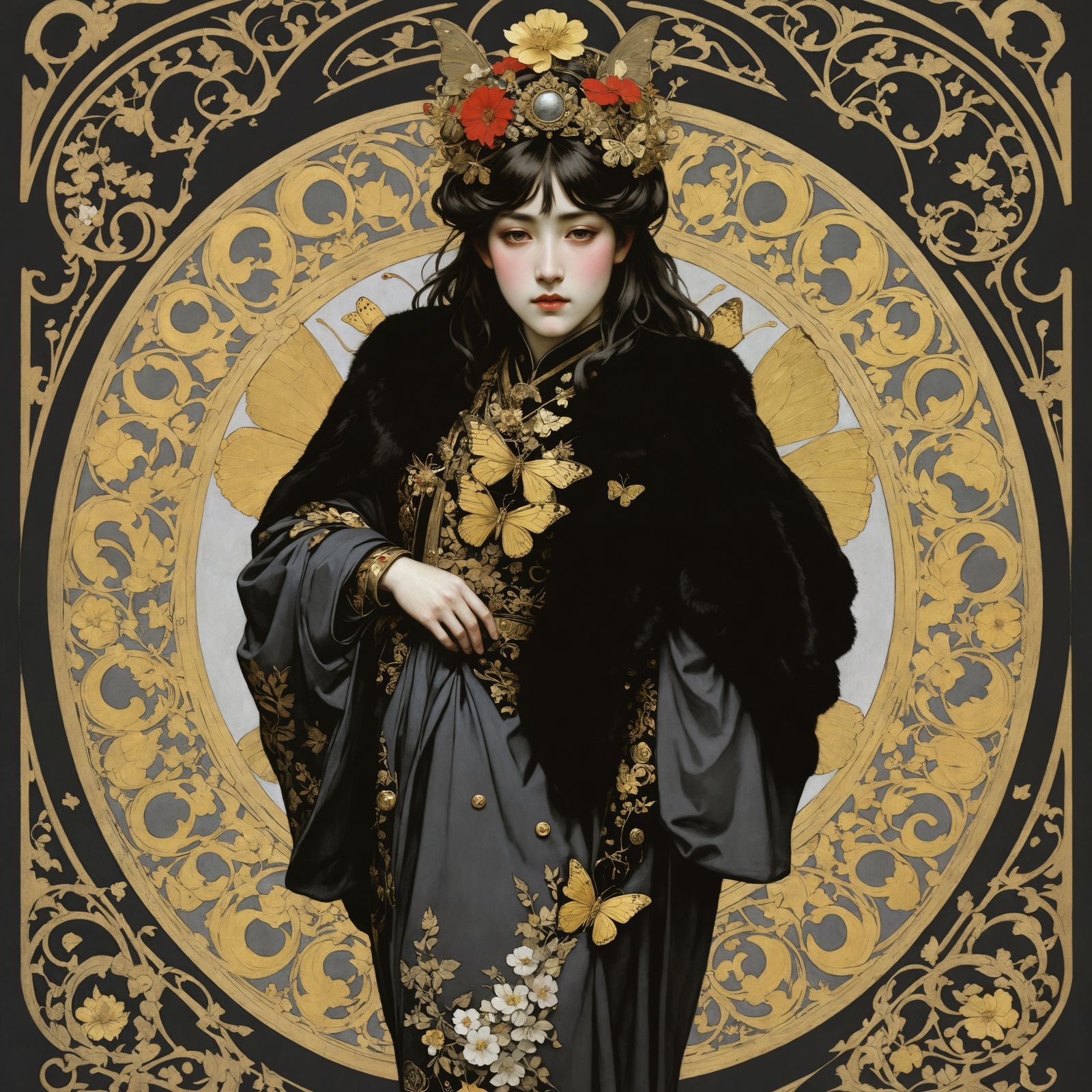 art by Alphonse Mucha, Kazuma Kaneko, Yoshitaka Amano, Édouard Manet, John William Waterhouse, Claude Monet. The mystica...