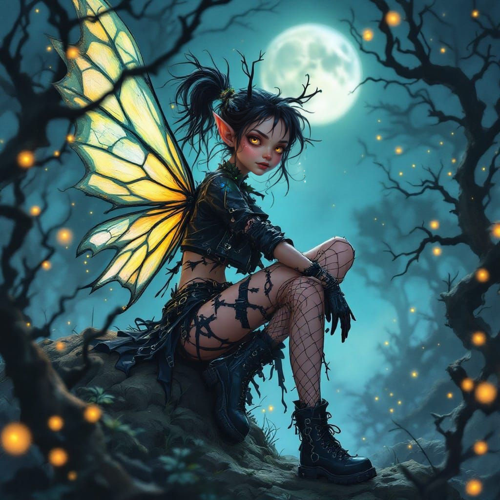 Mysterious Mythical Creature in Whimsical Landscapes