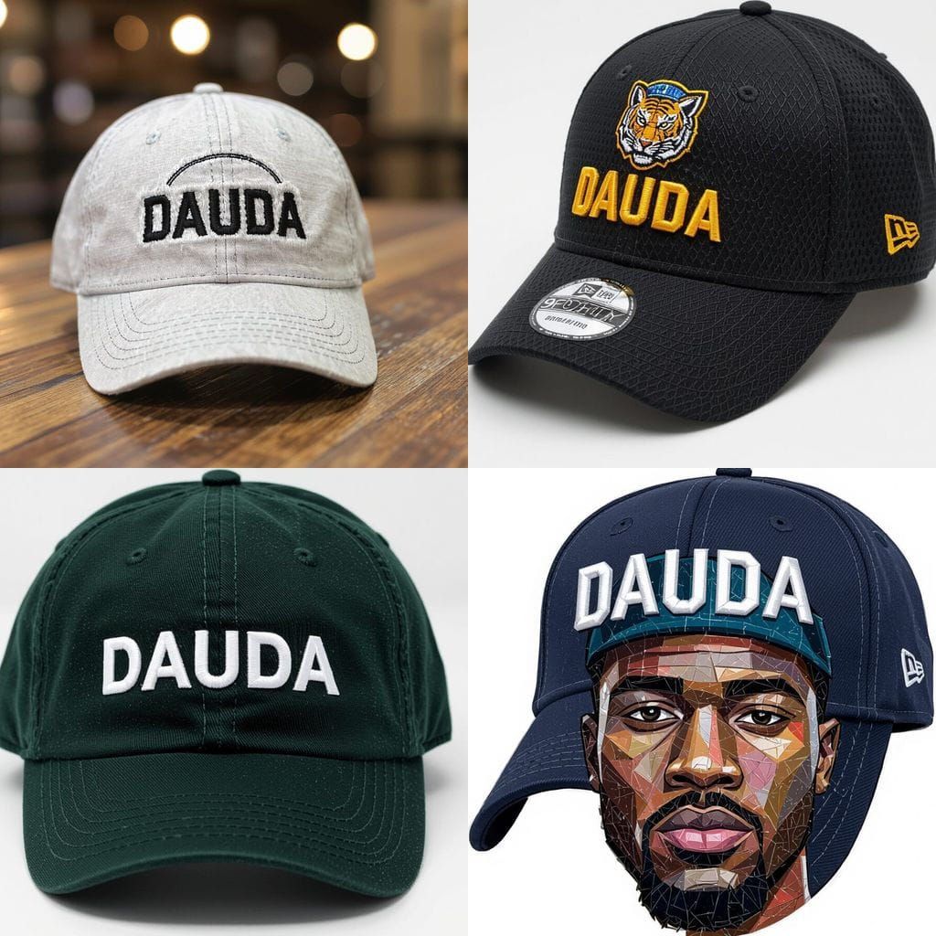 Custom Baseball Cap Design Featuring 'Dauda'