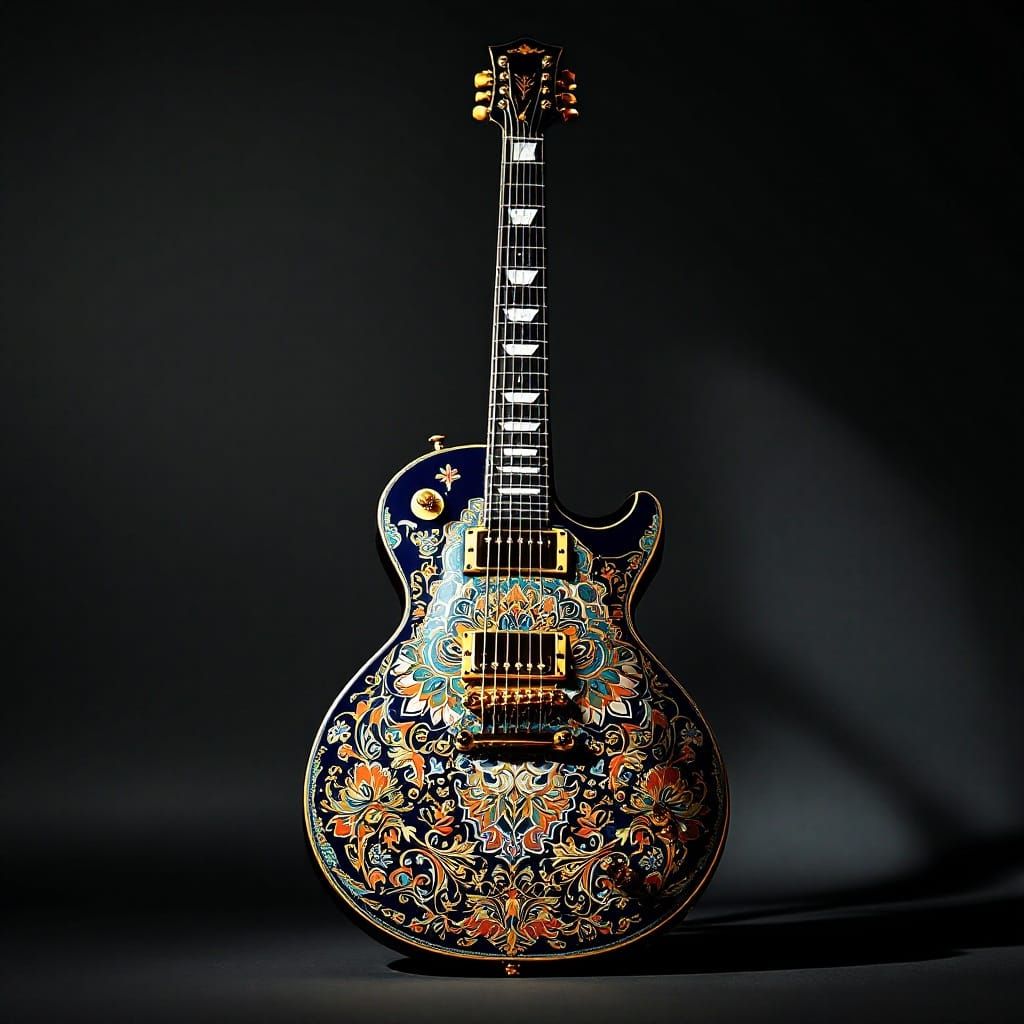 Ottoman-Inspired Masterpiece of a Golden Guitar