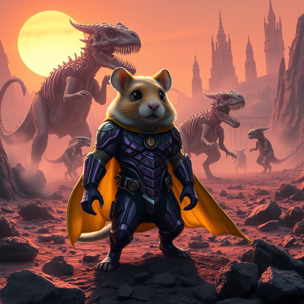Cyberpunk Hamster Hero: Alien Battlegrounds