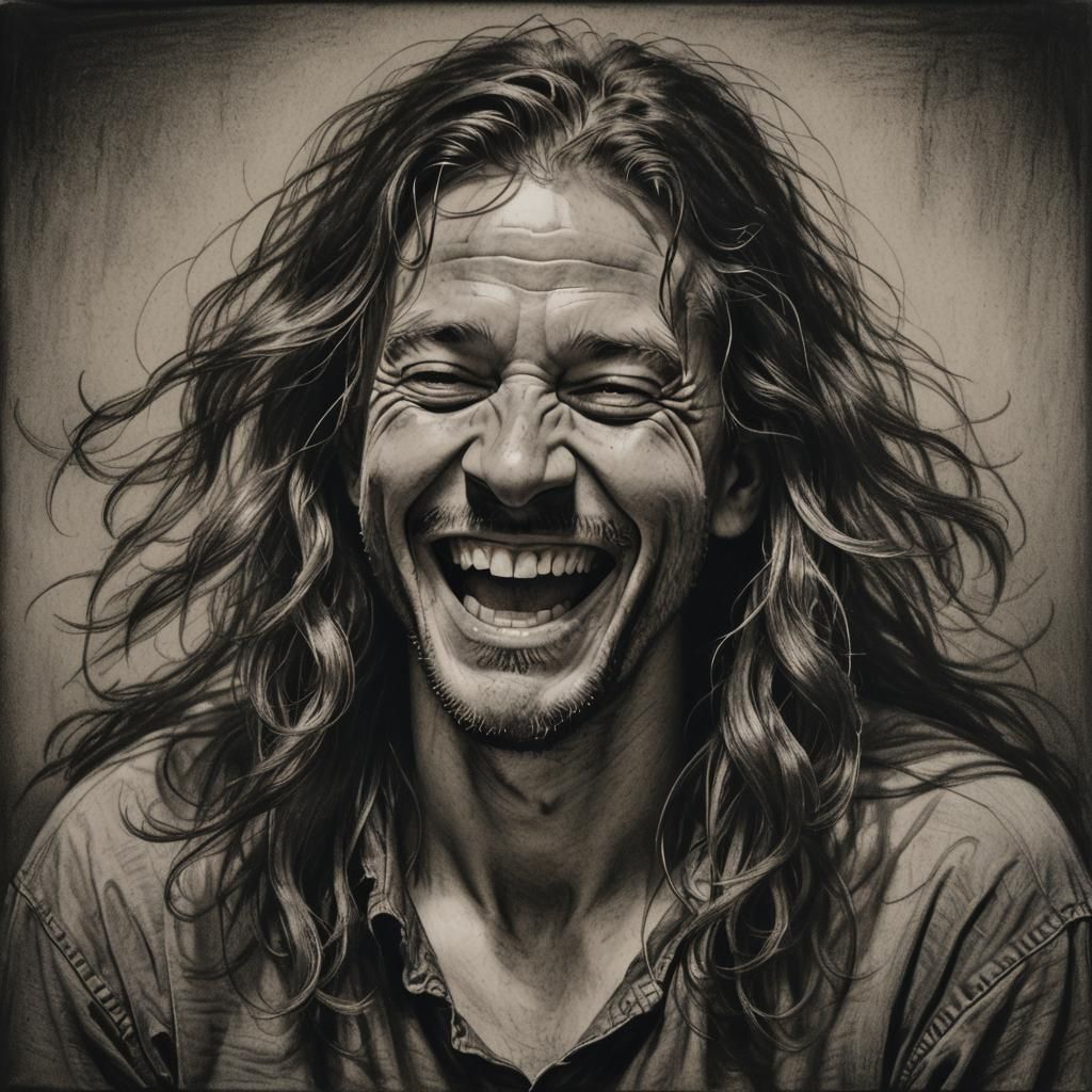 Expressive Charcoal Portrait in Chiaroscuro Lighting