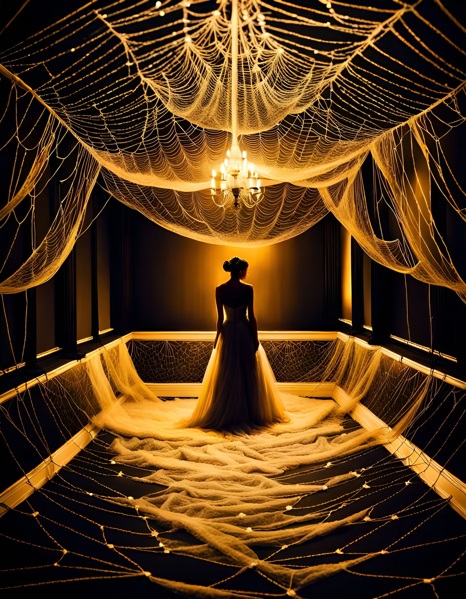 Spider Bride in Cobweb Couture