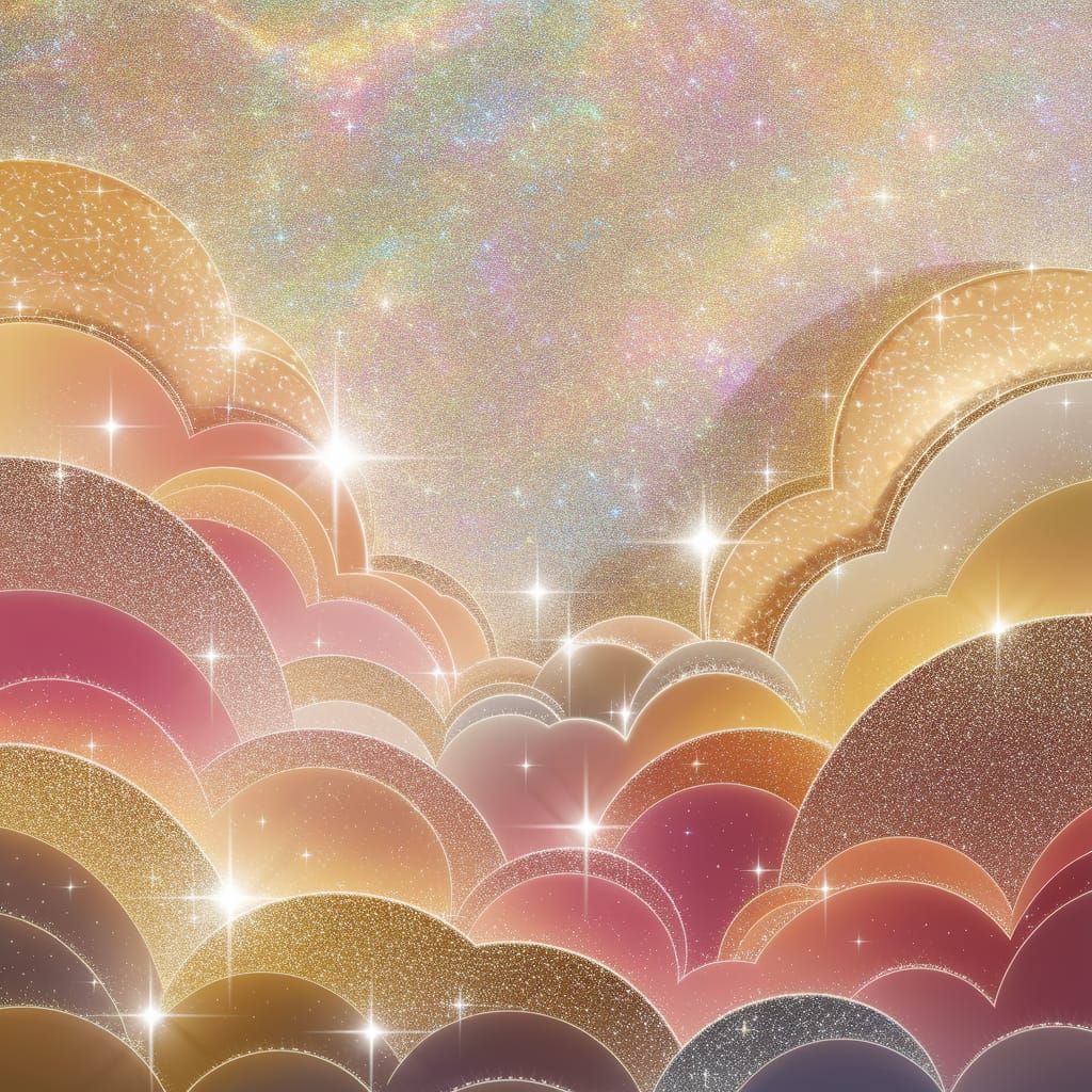 Iridescent Cosmic Background with Sparkling Colors