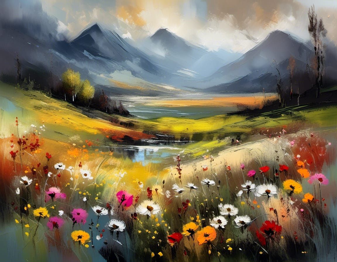 Oil painting landscape