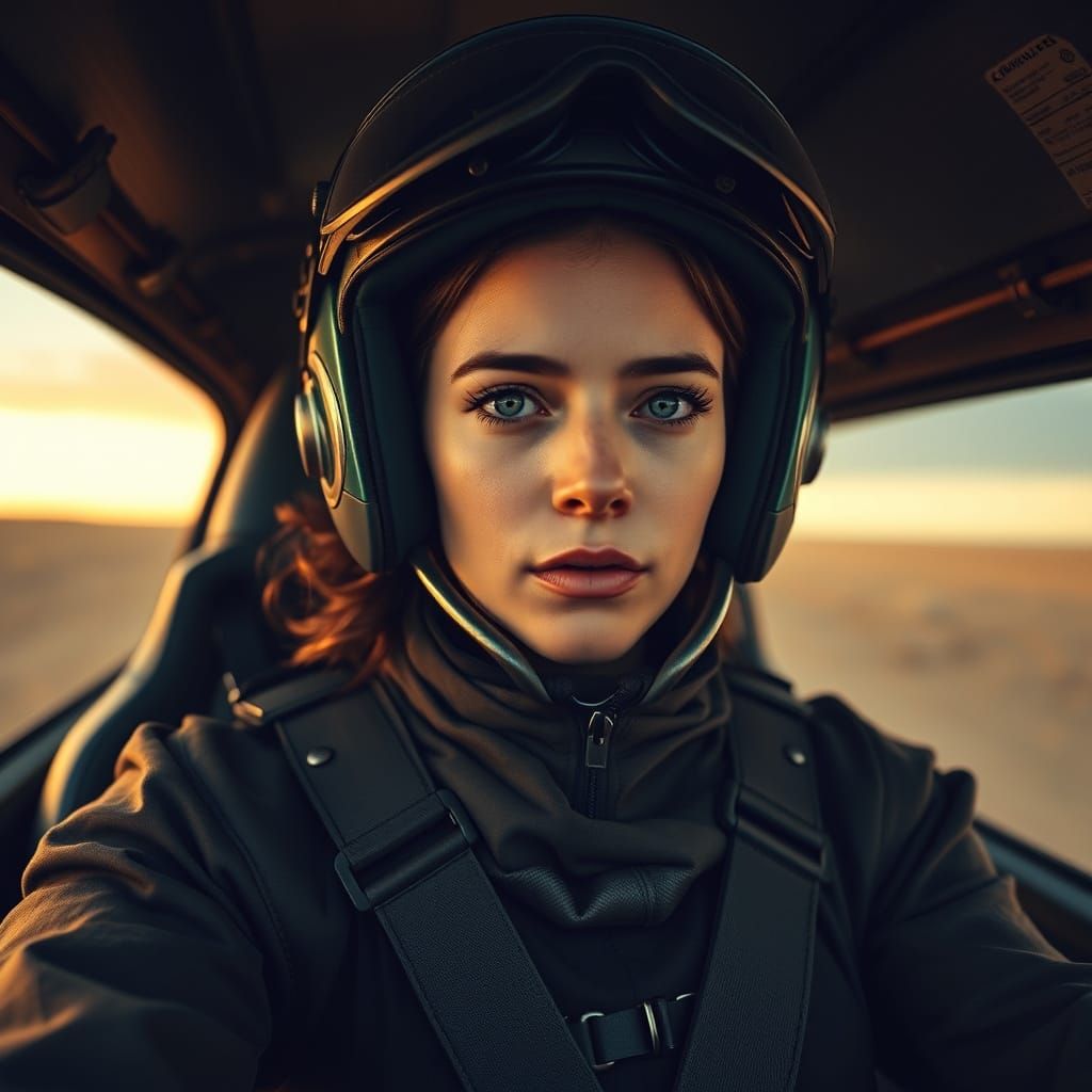 Post-Nuclear Ruins: Woman in Gas Mask, Apocalyptic Art