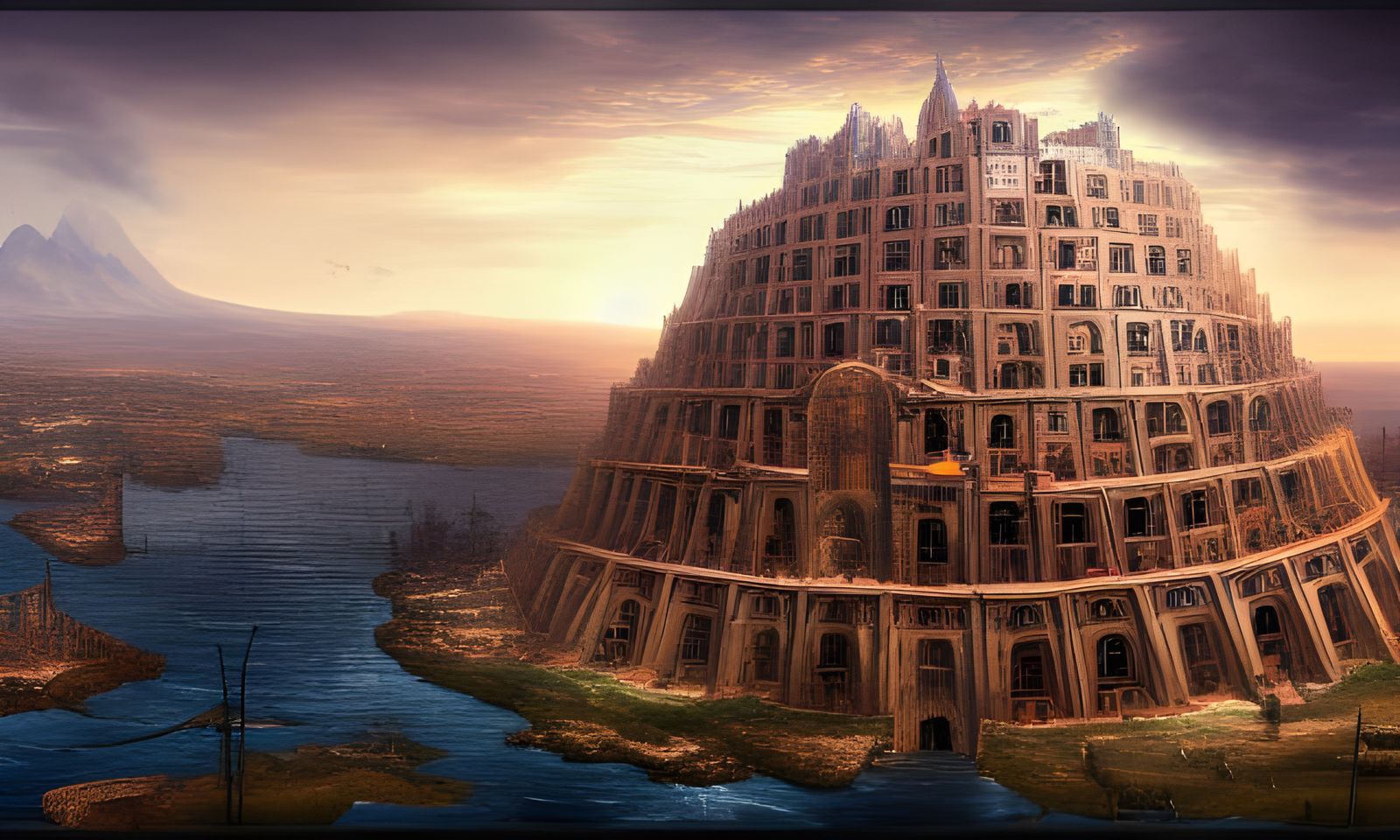 Metal Tower of Babel Concept Art