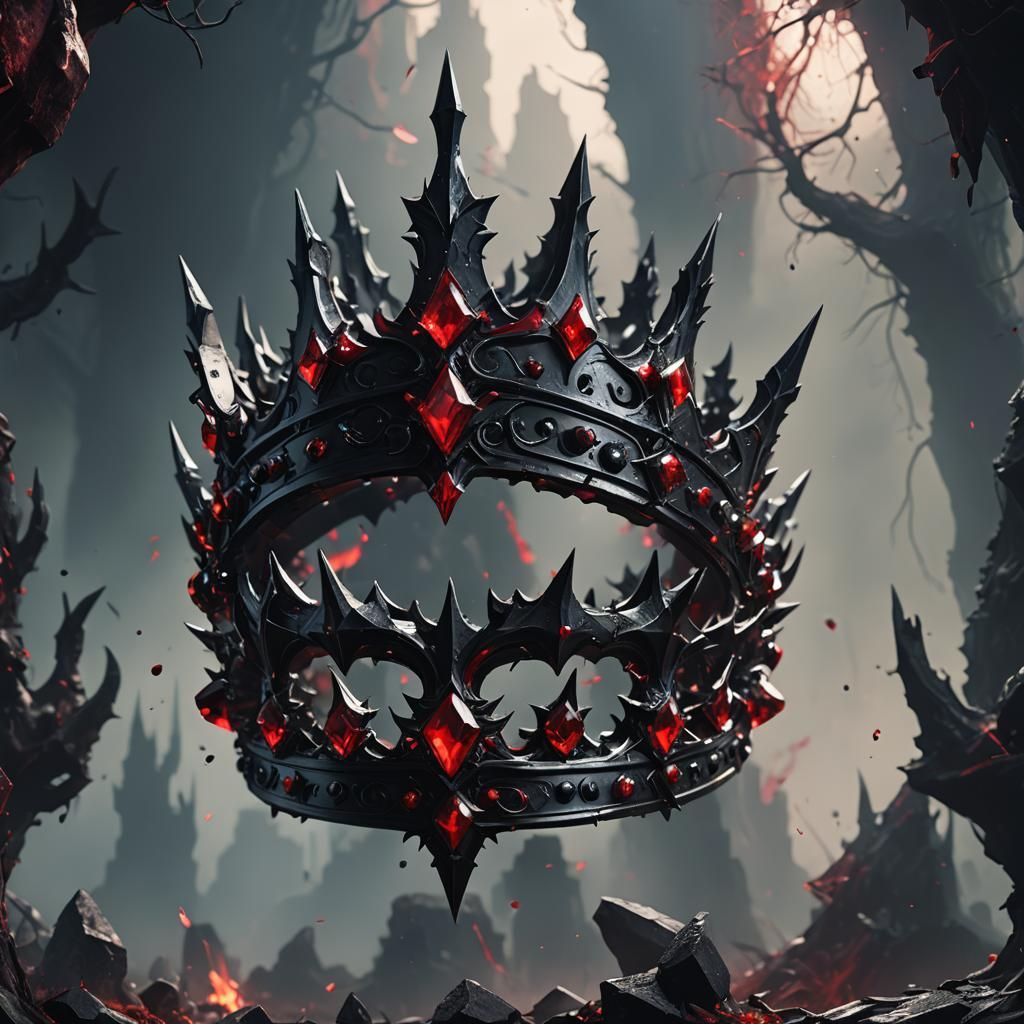 Demonic Crystal Crown in Detailed Matte Painting