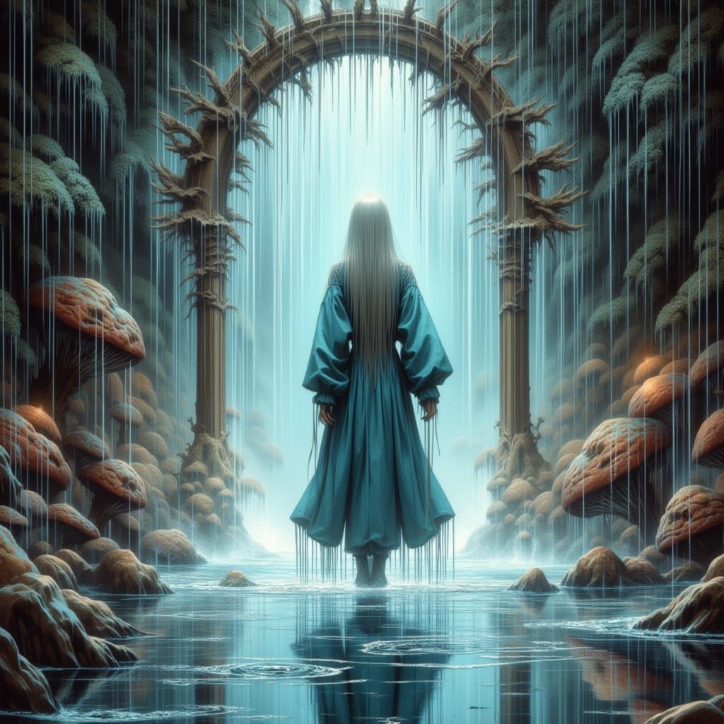 Elven Enchantress at Mirror Gate, Anime Style