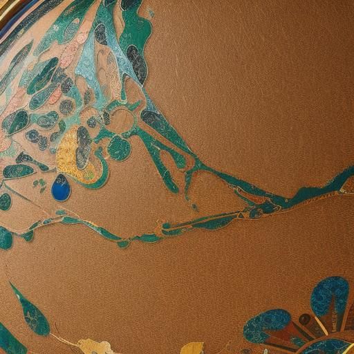 Abstract Greek Cloisonné in Pollock Style