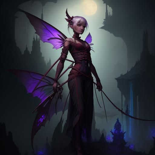 Shibari Pixie in Detailed Matte Painting