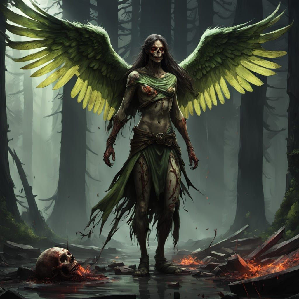 Tortured Angel in Zombiecore Fantasy