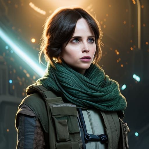 Jyn Erso Portrait in Art Nouveau Style