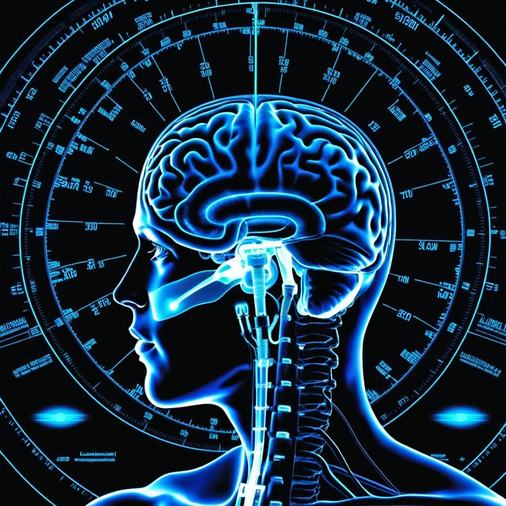 Abstract Neurographic Space Encephalogram Design