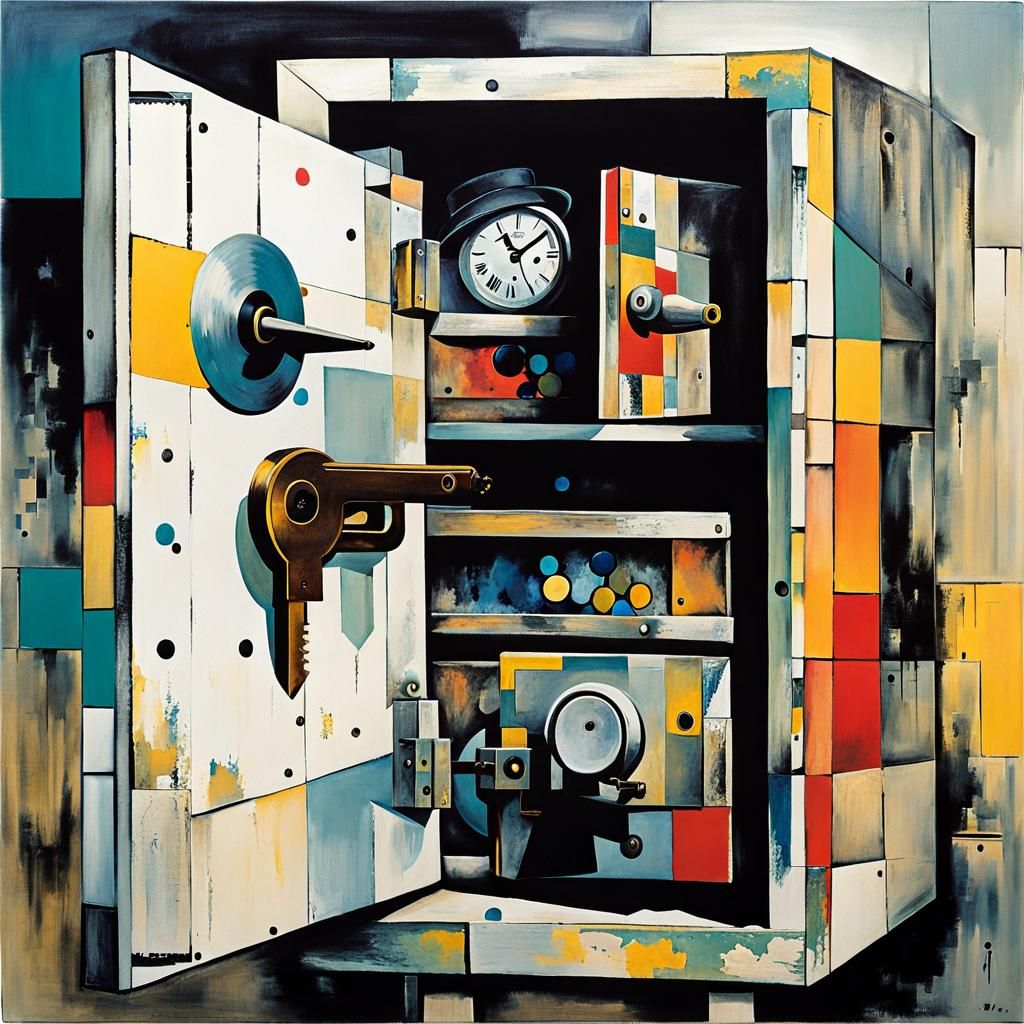 Whimsical Burglar Opens Safe: A Surrealist Cosmos