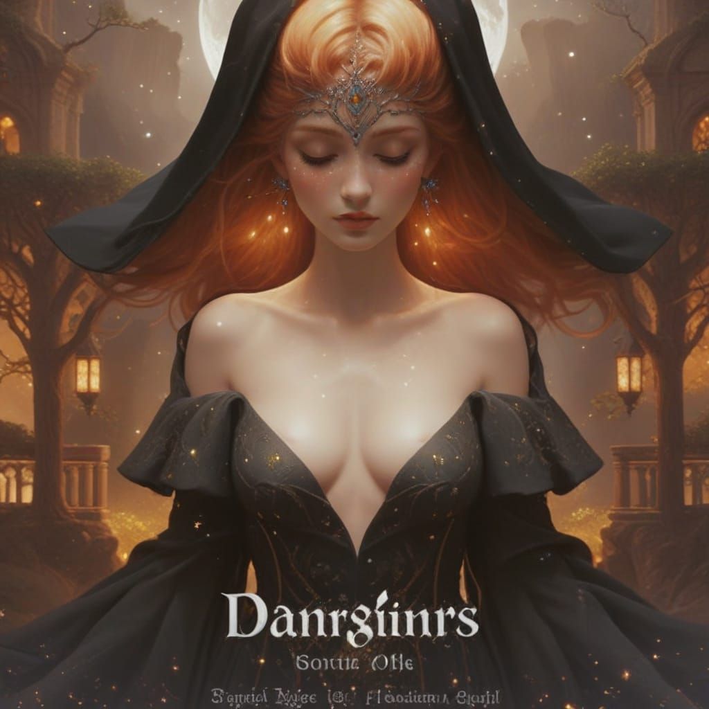 Ethereal Woman in Whimsical Landscape