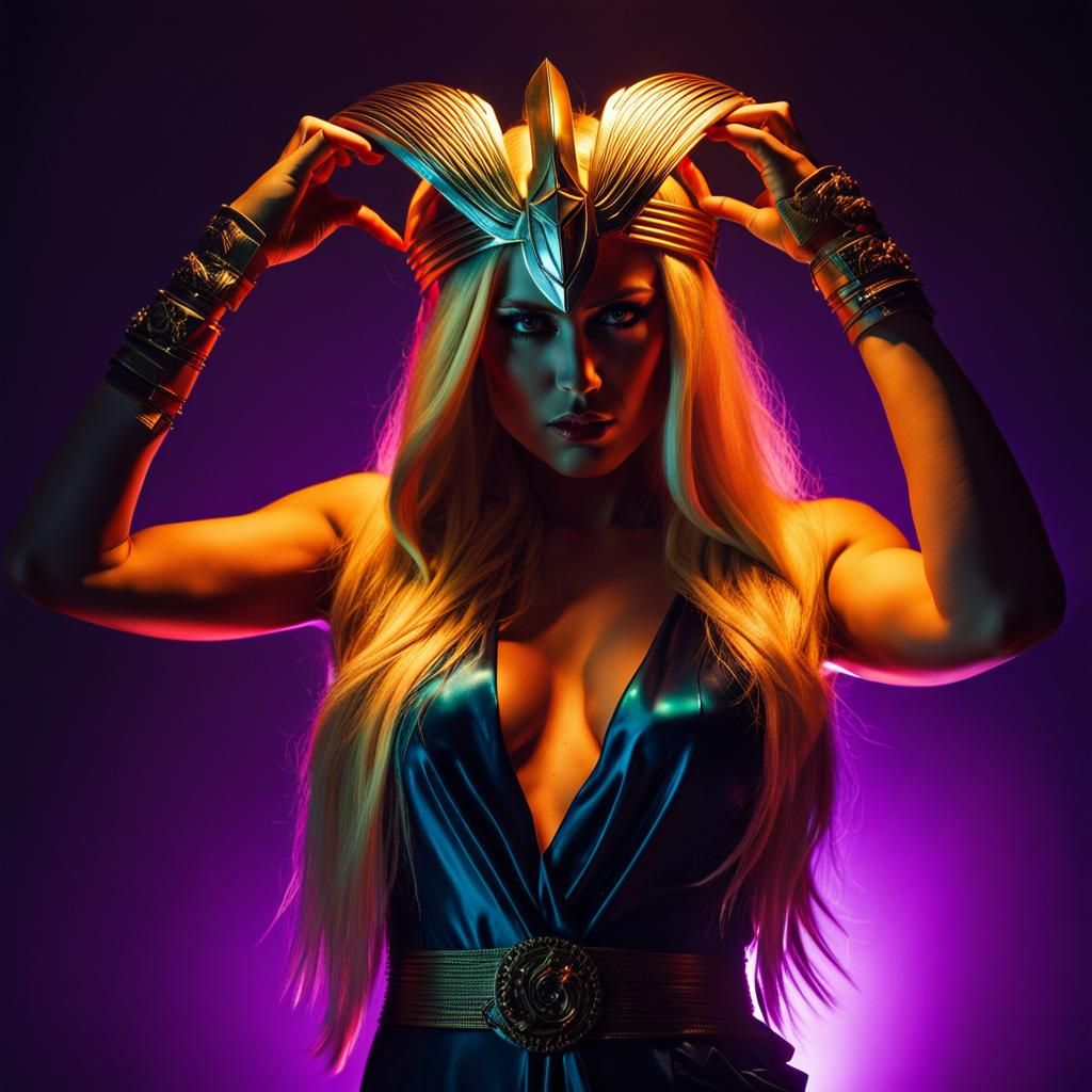 Prometheus: Blonde Woman in Dynamic Lighting