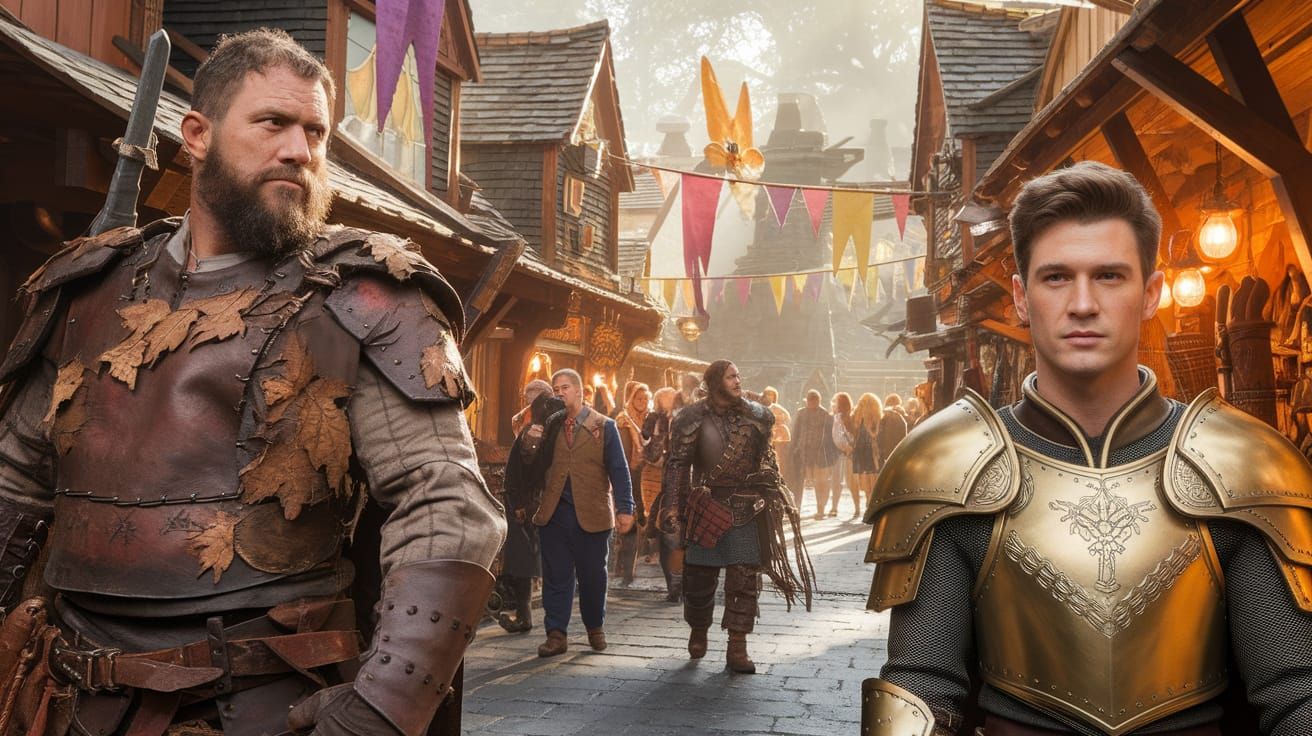 Fantasy Warrior and Paladin Shop in Vibrant Goblin Market