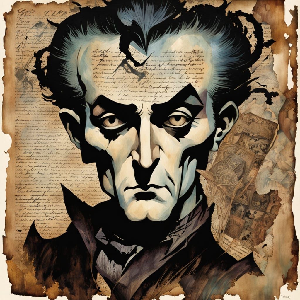 Eerie, Golden Age-Inspired Portrait of a Creepy Gentleman