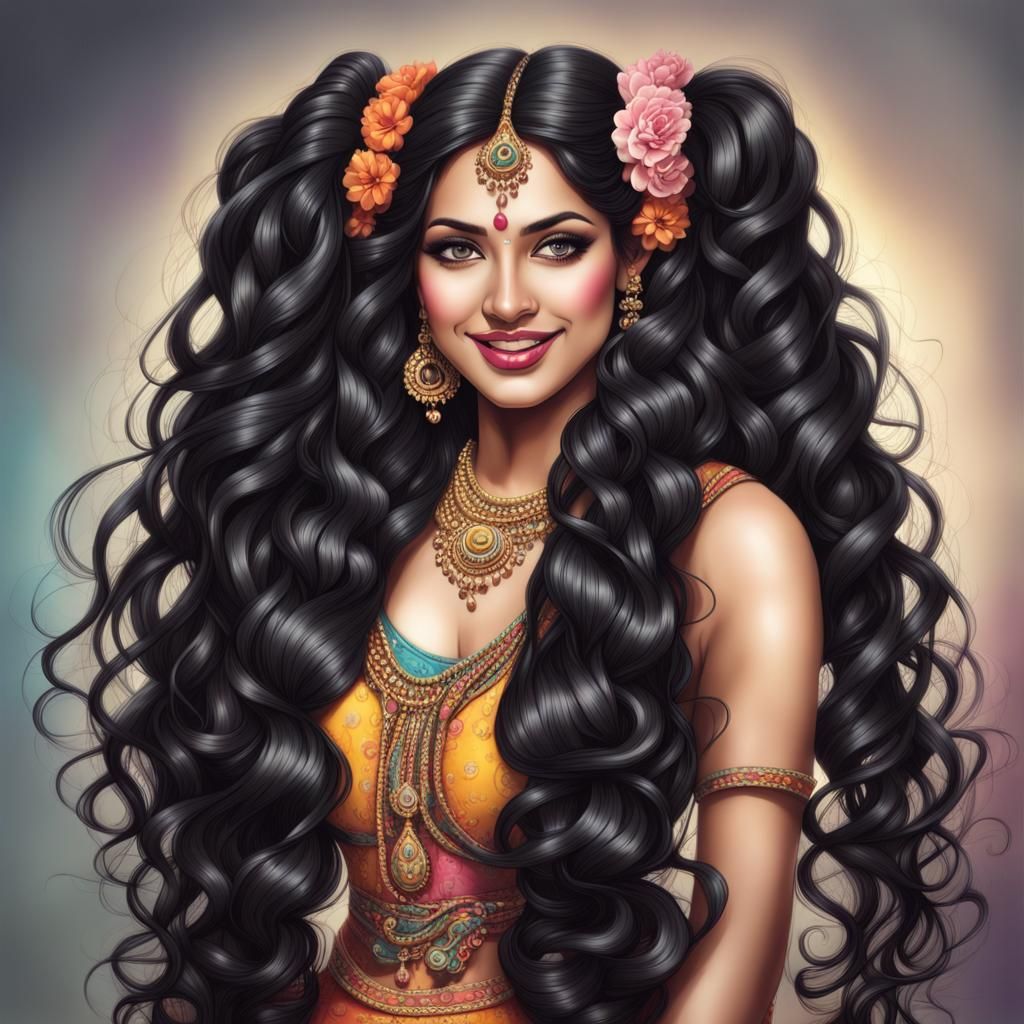 East Indian pigtails #1