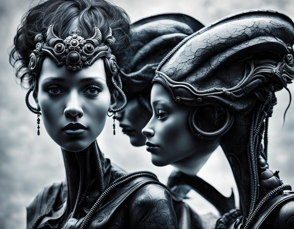 Surreal Alien Restaurant Celebration in Hyperreal Photograph...
