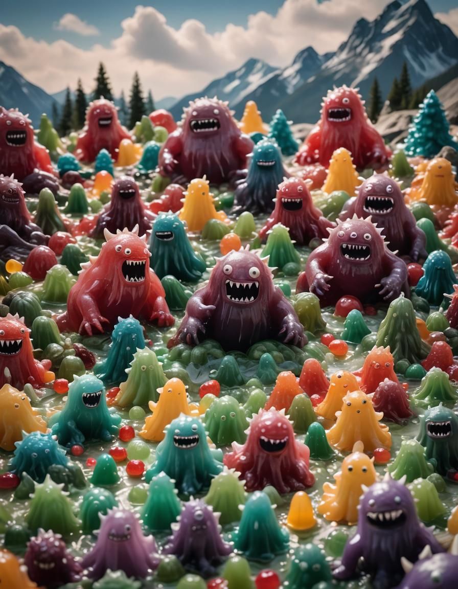 Jello Monster Diorama: A Wobbly World in Jello