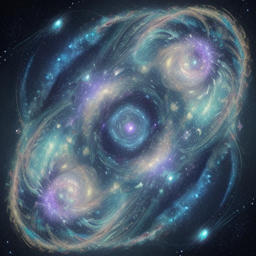 Quantum Odyssey: Celestial Beings Ride Starlight