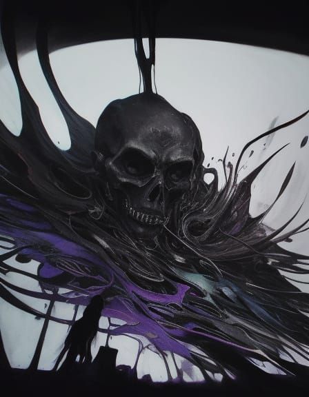 Surreal Close-Up of Struggling Figure in Dreamlike Setting