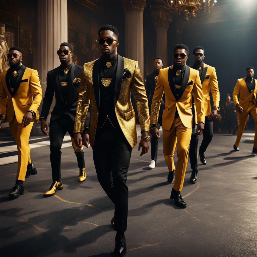 Alpha Phi Alpha Step Show in Black and Gold