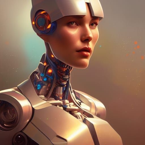 Hyperdetailed Robot Portrait in Unreal Engine 5