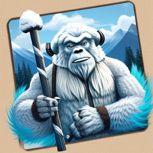 AI Generated Image of a Yeti